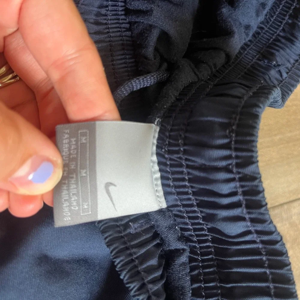 Nike Y2K Mens Navy Blue Windbreaker Track Pants Size Medium Bin D-14 - Picture 4 of 6